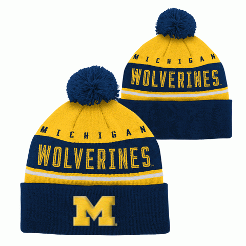 Michigan Wolverines Boys Gen2 Winter Hat with Pom