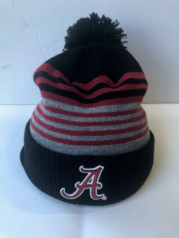 Alabama One Size Fits Most Striped Winter Hat With Pom