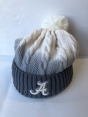 Alabama Crimson Tide Adult Dissolve Gray/White Winter Hat