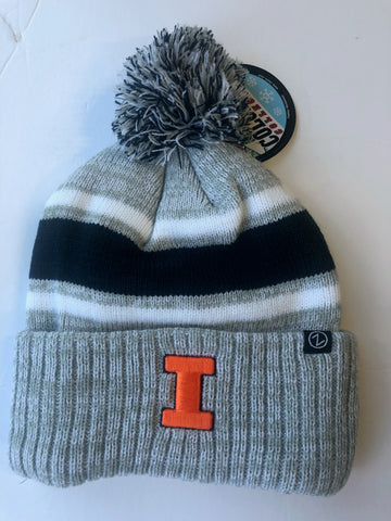 Illinois Fighting Illini Denver Style Winter Hat With Pom