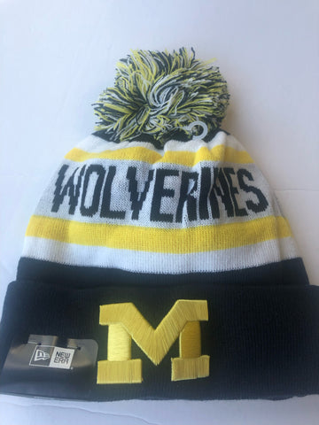 Michigan Wolverines Redux Style Winter Hat With Pom