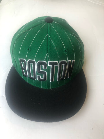 Boston Celtics Adidas Flat Brim Snap Back Hat