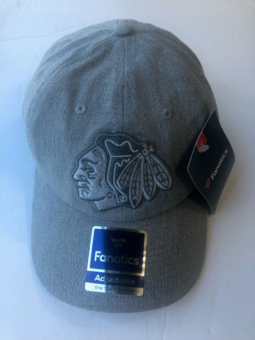Chicago Blackhawks Fanatics Gray Adjustable Hat