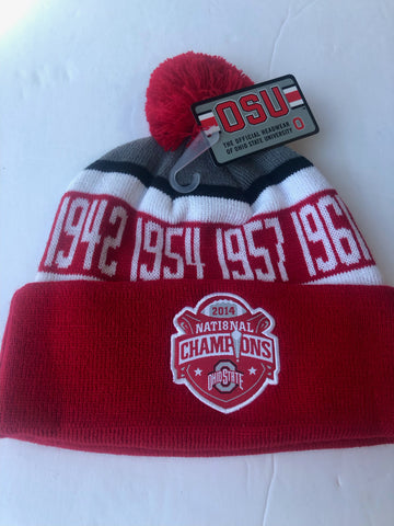 Ohio State Buckeyes 8 Time 2014 National Champions Winter Hat