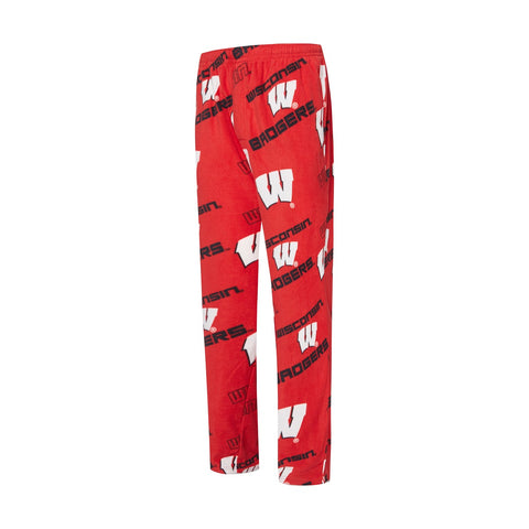 Wisconsin Badgers Adult Concept Sports Keystone Red Pajama Pants