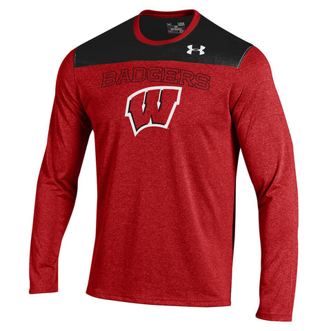Wisconsin Badgers Under Armour Foundation L/S Shirt - Dino's Sports Fan Shop