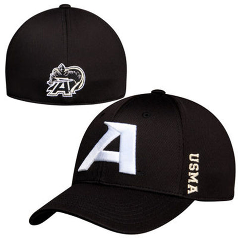 USMA West Point Top of the World Black Booster Memory Fit Hat - Dino's Sports Fan Shop