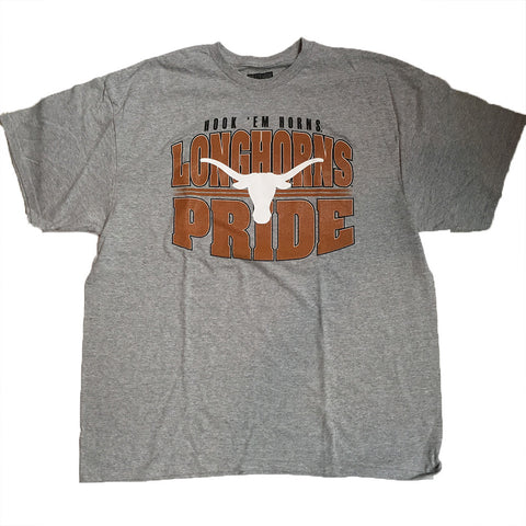 Texas Longhorns Majestic Gray Team Pride Adult Shirt - Dino's Sports Fan Shop