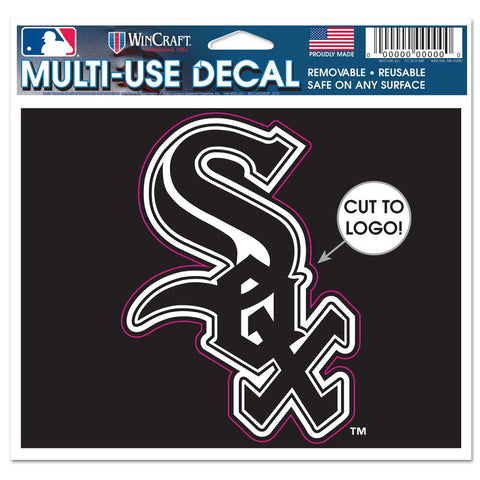 Chicago White Sox Wincraft Black Logo 5x6 Decal - Dino's Sports Fan Shop
