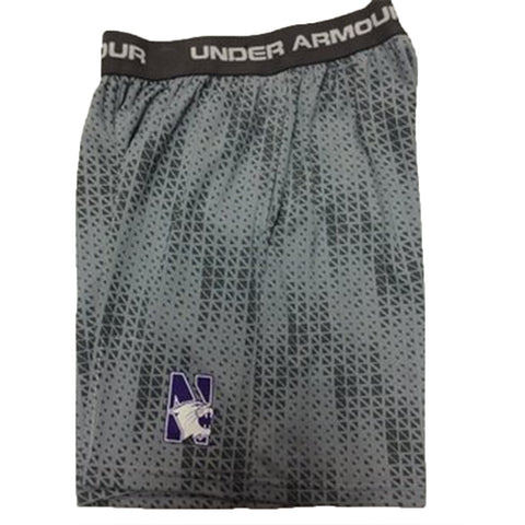 Northwestern Wildcats Under Armour Checkered Gray Youth Shorts