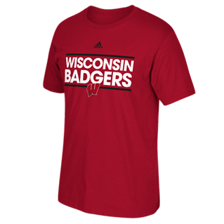 Wisconsin Badgers Adidas Red Dassler Go-To Shirt - Dino's Sports Fan Shop