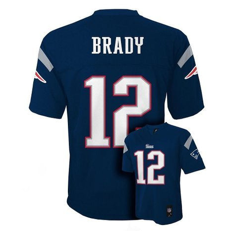 Tom Brady #12 New England Patriots NFL Youth Navy Mid-Tier Jersey - Dino's Sports Fan Shop