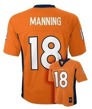 Peyton Manning #18 Denver Broncos Orange Youth Mid-Tier Jersey - Dino's Sports Fan Shop