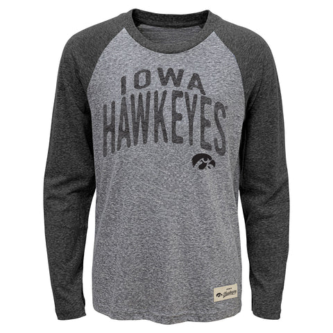Iowa Hawkeyes Gen2 Youth L/S Tri Blend "Pedigree" Raglan Shirt - Dino's Sports Fan Shop