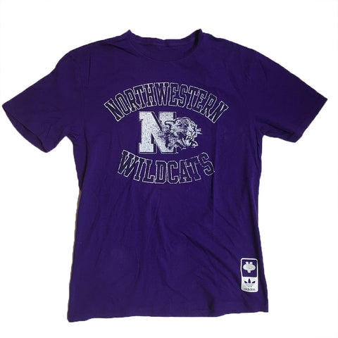 Northwestern Wildcats Adidas Adult Purple Arch Logo Shirt - Dino's Sports Fan Shop