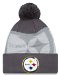 Pittsburgh Steelers New Era 2015 NFL Gold Collection Sideline Knit Hat - Gray - Dino's Sports Fan Shop