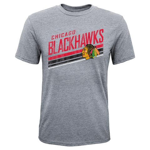 Chicago Blackhawks CCM Charcoal Script Youth Shirt - Dino's Sports Fan Shop