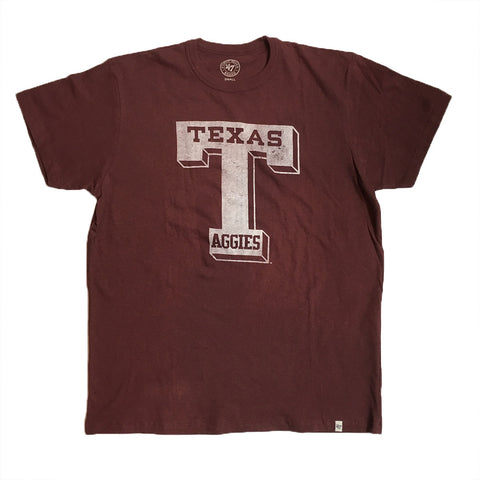 Texas A&M Aggies '47 Brand Logo Flanker Tee - Dino's Sports Fan Shop