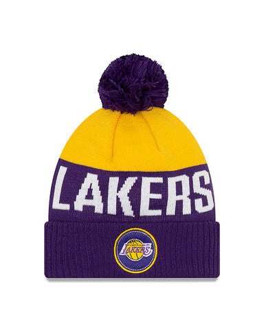 Los Angeles Lakers New Era Knitpatch Winter Hat