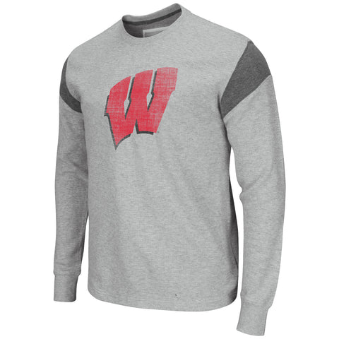 Wisconsin Badgers Colosseum Avenger L/S Waffle Shirt - Dino's Sports Fan Shop