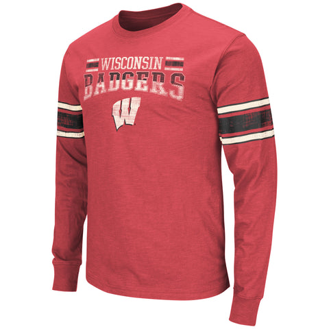 Wisconsin Badgers Colosseum Gridiron L/S Men's Shirt - Dino's Sports Fan Shop