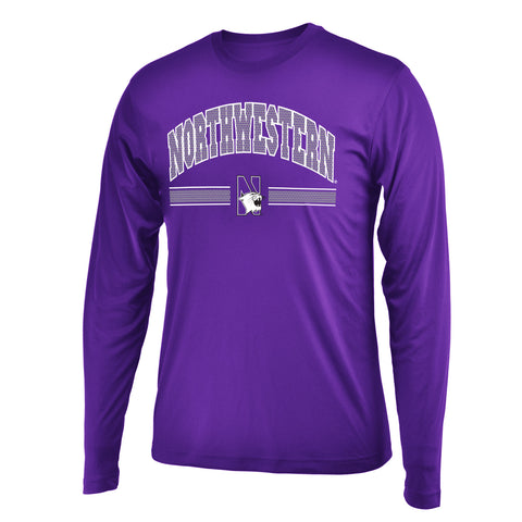 Northwestern Wildcats Colosseum Drift L/S Performance Shirt - Dino's Sports Fan Shop