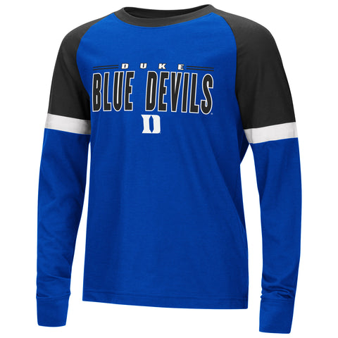 Duke Blue Devils Colosseum Youth Ollie L/S Raglan Shirt