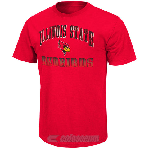 Illinois State Colosseum Colosseum Red Contour Adult Shirt - Dino's Sports Fan Shop