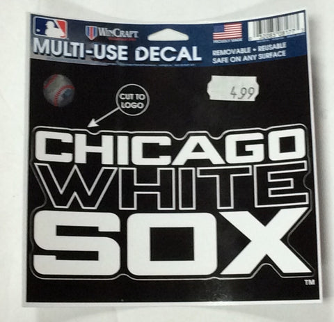 Chicago White Sox Wincraft Black "Chicago White Sox" 5x6 Decal - Dino's Sports Fan Shop