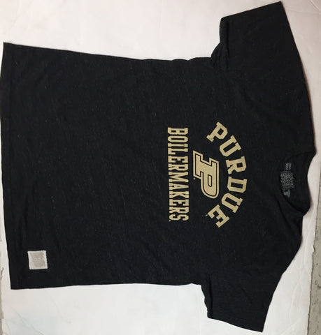 Purdue Boilermakers Streaky Black Adult Retro Brand T-Shirt