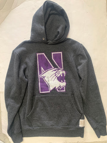 Northwestern Wildcats Retro Brand Gray Logo Adult Sweatshirt