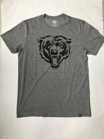 Chicago Bears 47 Brand Bears Black Logo Grey Shirt