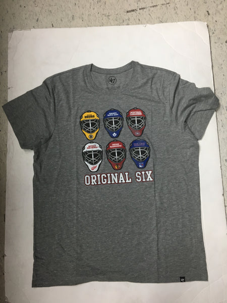 Original 6 Six NHL Vintage Team Logos 47' Brand Tee Shirt Sz Small NWT