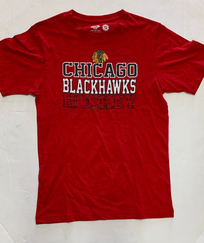 Chicago Blackhawks Hockey Adult Concept Sports Small Logo Shirt