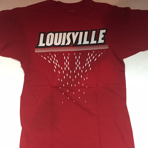 Louisville Cardinals Adidas Red Hoop Adult Shirt - Dino's Sports Fan Shop