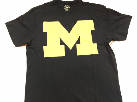 Michigan Wolverines '47 Brand Blue Logo Adult Shirt - Dino's Sports Fan Shop