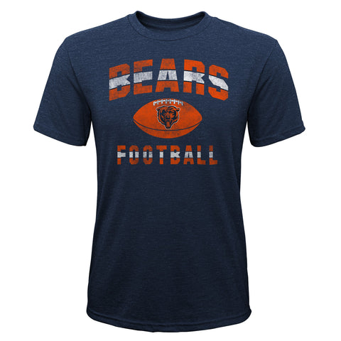 Chicago Bears NFL Tri-Blend Stripe Mix Youth Shirt