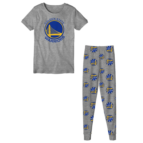Golden State Warriors youth 2-piece short sleeve pajama set sizes 8-20
