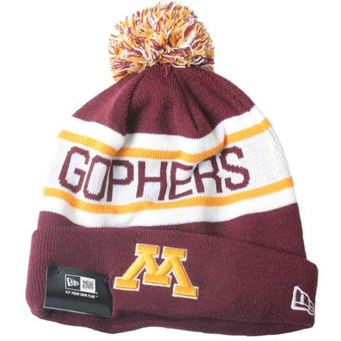 Minnesota Golden Gophers Adult New Era Biggest Fan Redux Sport Knit Winter Hat