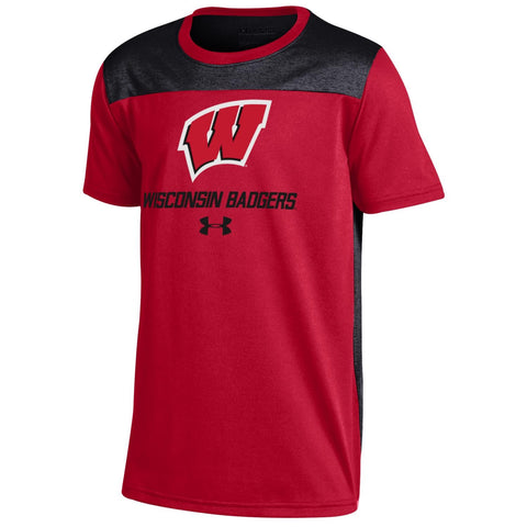 Wisconsin Badgers Under Armour Youth Foundation Shirt - Dino's Sports Fan Shop