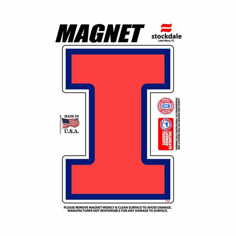 Illinois Fighting Illini Stockdale 3x5 Trident Magnet