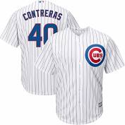 Men's Majestic Chicago Cubs #40 Willson Contreras Authentic White 2016 Father's  Day Fashion Flex Base MLB