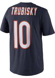 Mitch Trubisky #10 Majestic Chicago Bears Name And Number T-Shirt