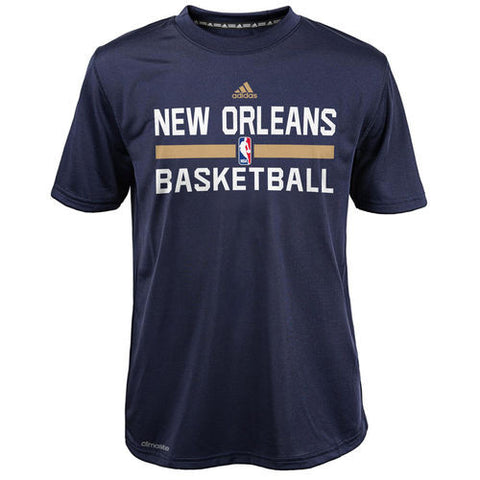 New Orleans Pelicans Adidas Navy ClimaLite Practice Youth Shirt - Dino's Sports Fan Shop