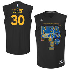 Stephen Curry #30 Golden State Warriors adidas Men's 2015 NBA Champions Black Jersey - Dino's Sports Fan Shop