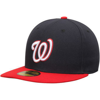 Washington Nationals New Era Navy Blue-Red Official On-Field Performance Fitted Hat - Dino's Sports Fan Shop