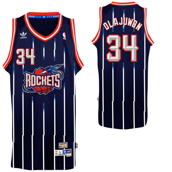 Mitchell & Ness Houston Rockets Hakeem Olajuwon #34 NBA Jersey Navy