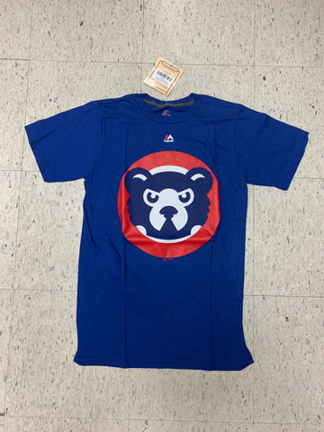 Chicago Cubs Adult Majestic Big Logo Blue Shirt
