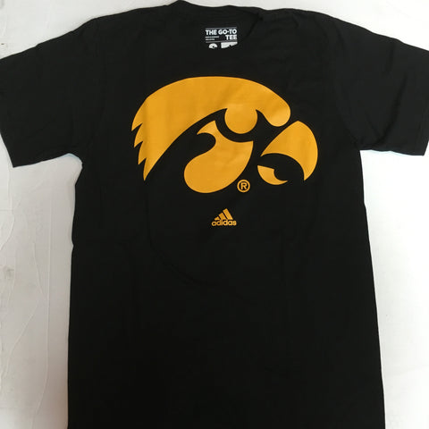 Iowa Hawkeyes Adidas Black Logo Shirt - Dino's Sports Fan Shop