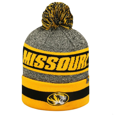 Missouri Tigers Top of the World Cumulus Striped Cuffed Knit Hat - Dino's Sports Fan Shop